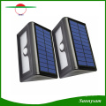 Nuevo 50 LED luces solares impermeable LED jardín exterior patio luz de calle PIR sensor de movimiento panel solar lámpara de pared con batería reemplazable